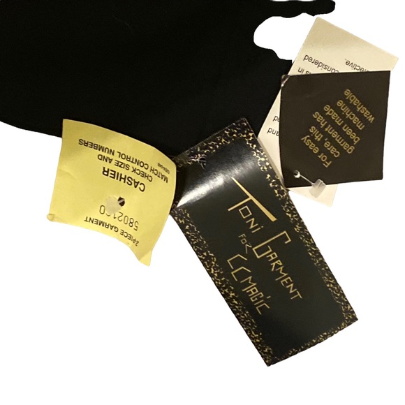 ๐ VINTAGE 80s TONI GARMENT FOR CC MAGIC BLACK HIGH WAIST PANTS SZ 12 - Picture 12 of 13